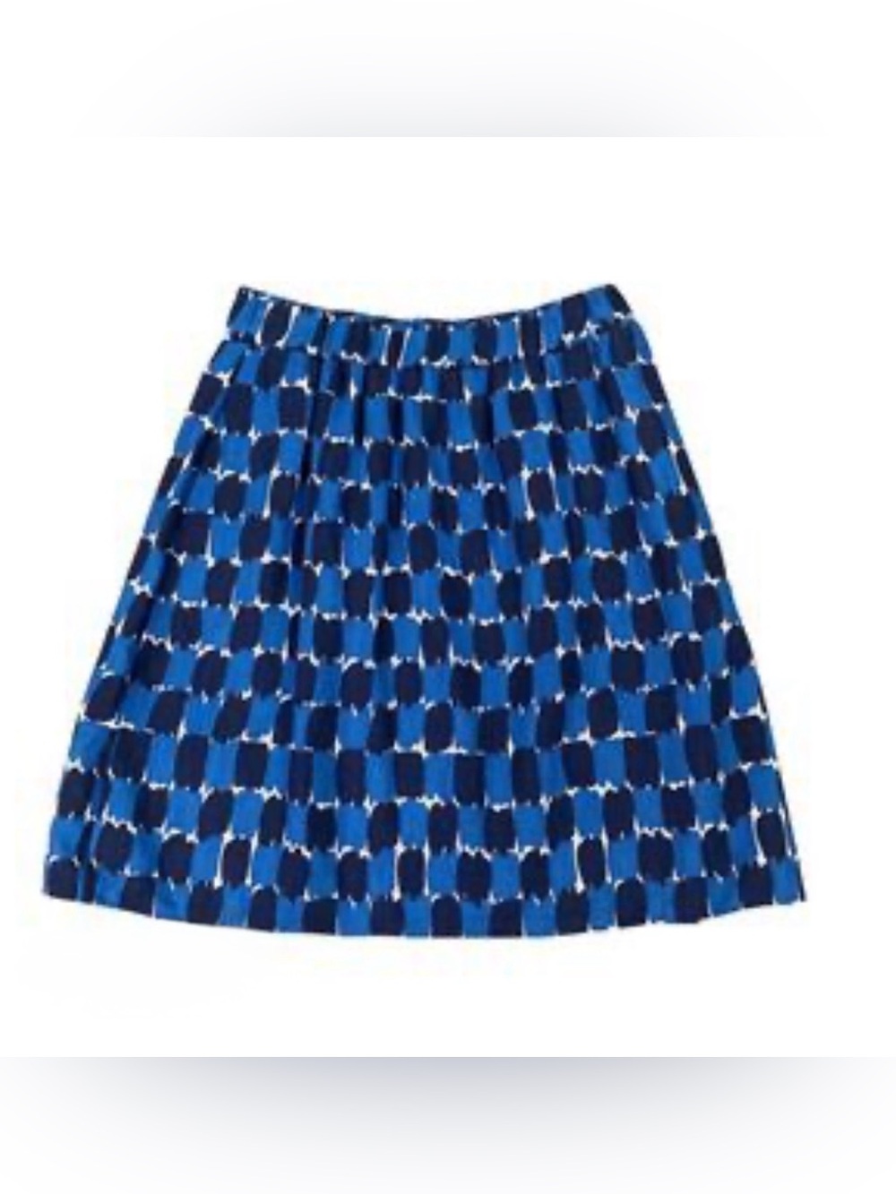 Boden Blue Patterned A-Line Skirt